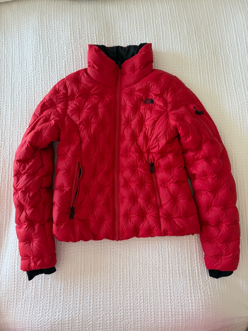 The North Face Women’s Bright Red Quilted Puffer Jacket